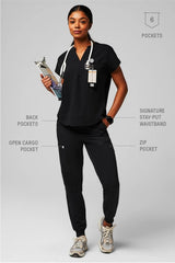 high-rise on-call scrub jogger