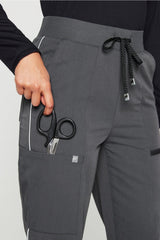 high-rise on-call scrub jogger (reflective)