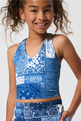 girls motion365+ built-in bra cropped tank