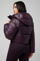 essential cropped hooded puffer