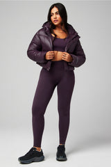 essential cropped hooded puffer