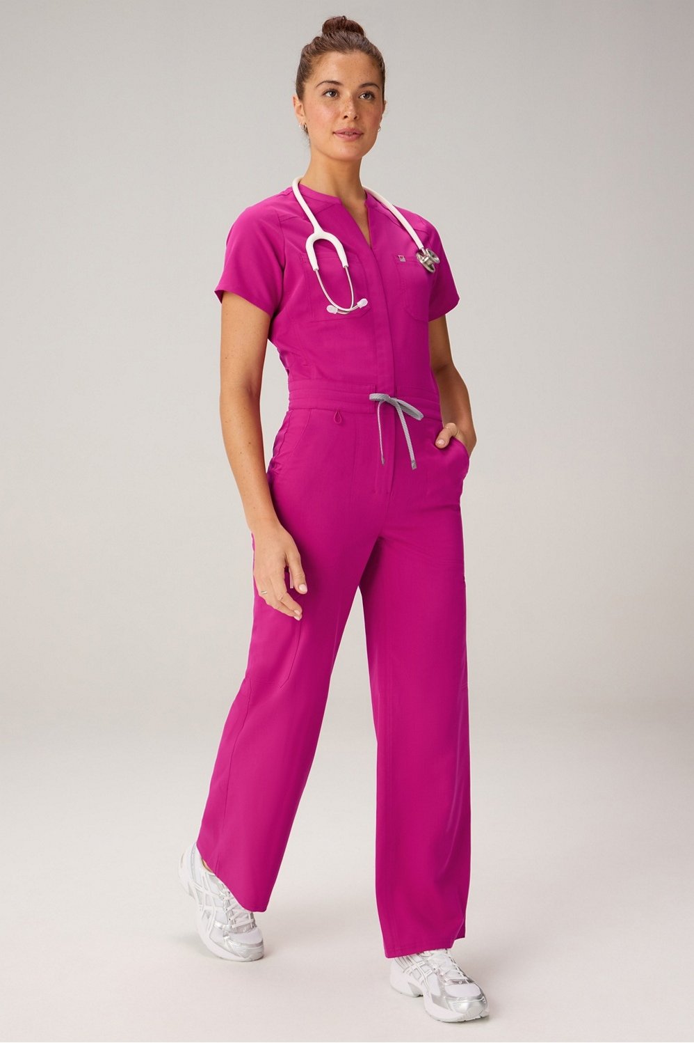 empower wide leg scrub jumpsuit