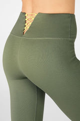 high-waisted seamless rib legging