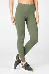 high-waisted seamless rib legging