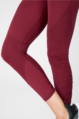 pureluxe mid-rise ruched 7/8 legging