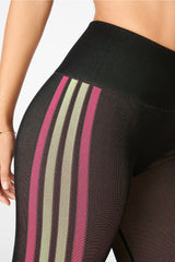 high-waisted seamless stripe legging