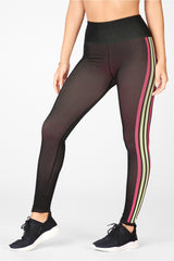 high-waisted seamless stripe legging