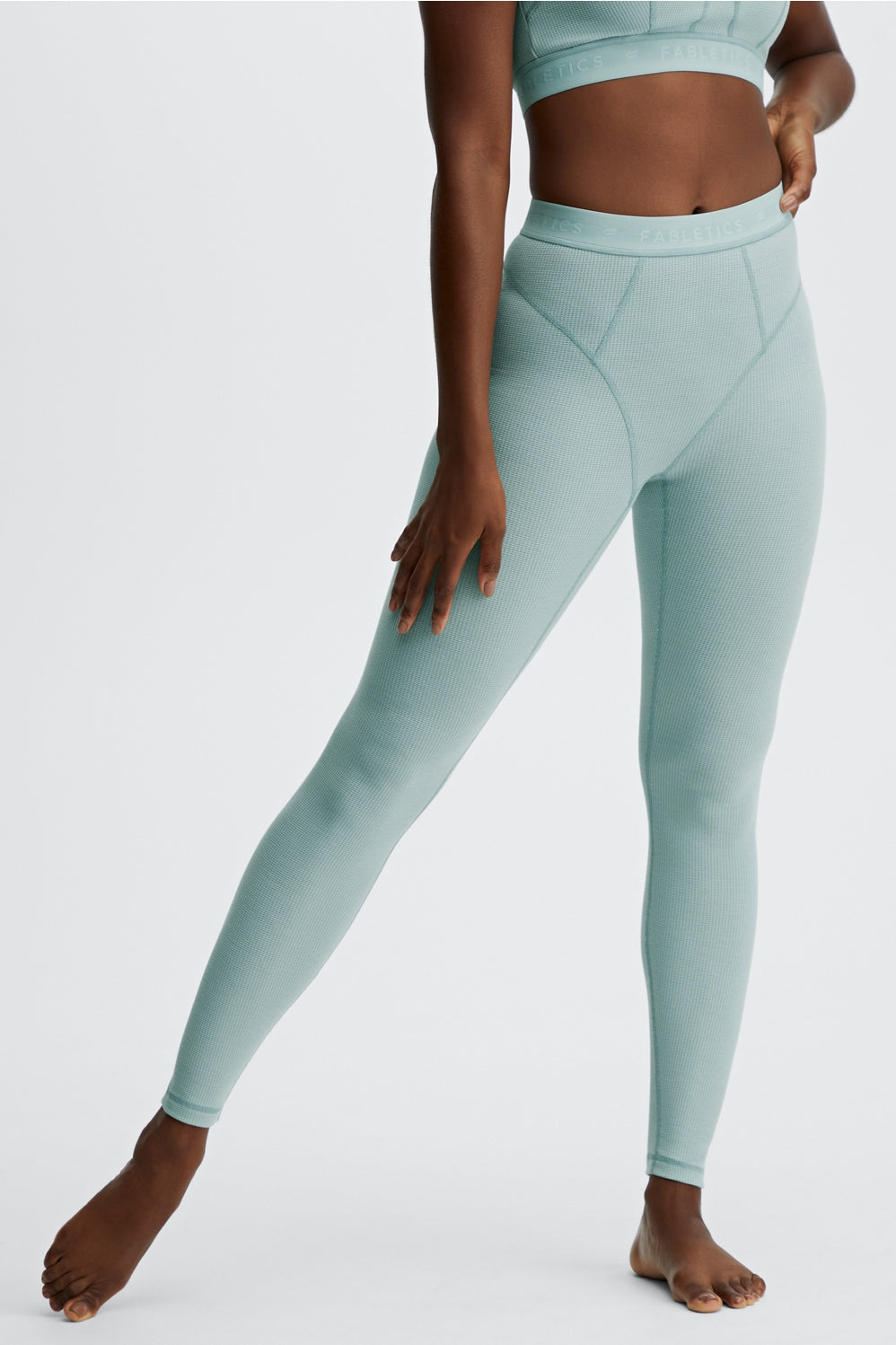 fabletics waffle high-waisted legging