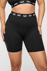major label shaping high waist logo short