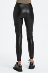 vegan leather pull on legging