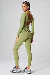 oasis twist built-in bra long-sleeve top