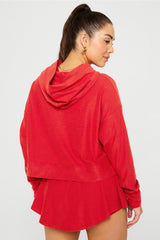 cloud jersey cropped hoodie