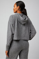 cloud jersey cropped hoodie