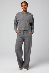 cloud jersey cropped hoodie