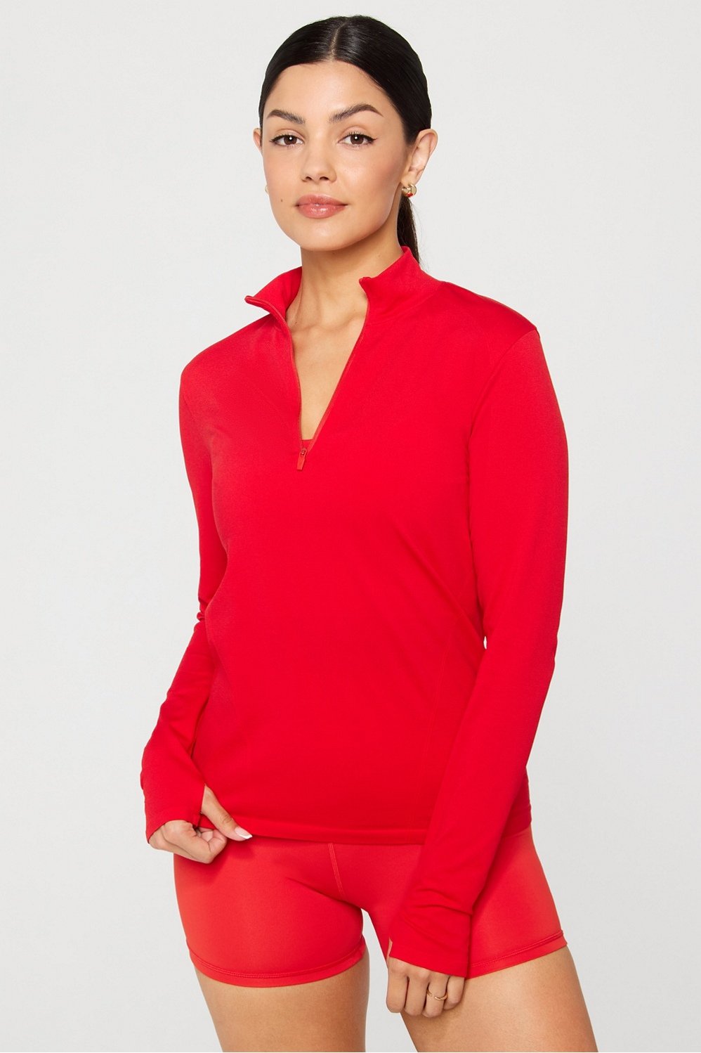 feather tech+ half-zip top