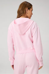 cozy fleece full zip hoodie