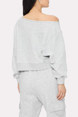 bling thing off-the-shoulder sweatshirt