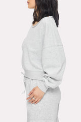 bling thing off-the-shoulder sweatshirt