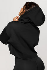 cozy fleece everyday cropped hoodie