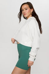 cozy fleece everyday cropped hoodie