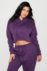 cozy fleece everyday cropped hoodie