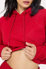 cozy fleece everyday cropped hoodie