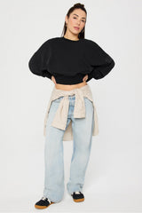 year round terry crew neck sweatshirt