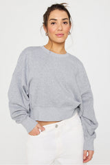 year round terry crew neck sweatshirt