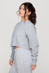 cozy fleece everyday cropped crew