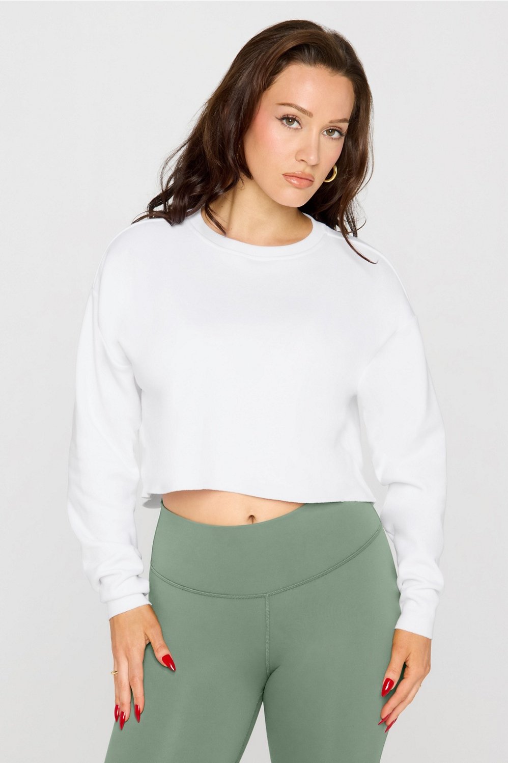 cozy fleece everyday cropped crew
