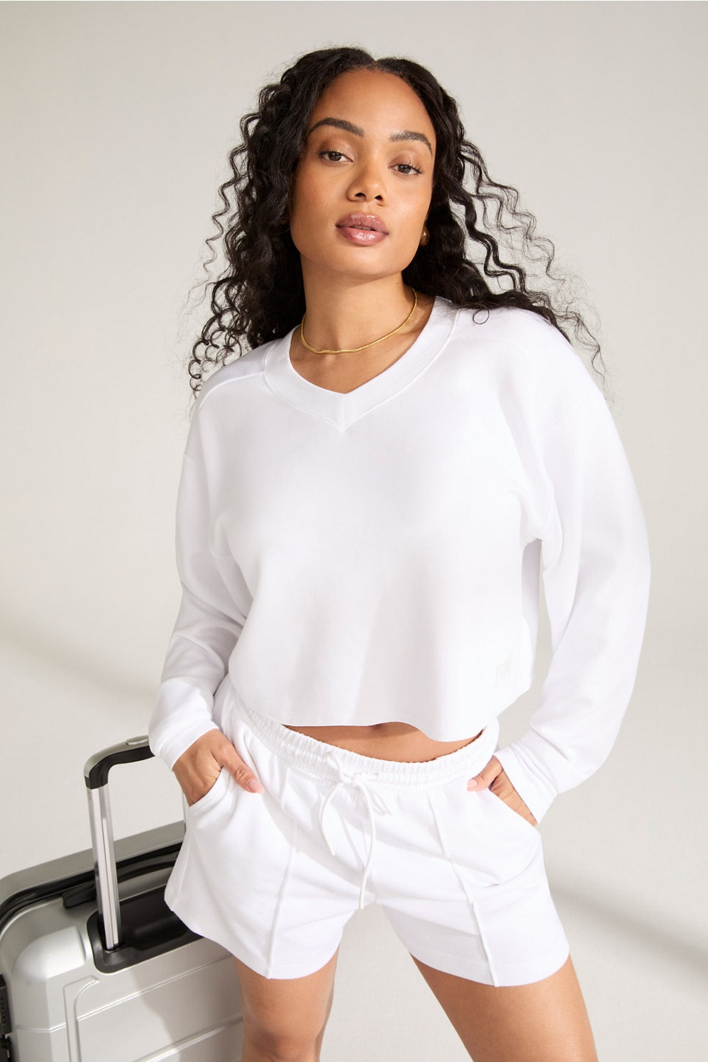 so sleek modal cropped sweatshirt