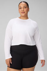 100% cotton boxy long sleeve tee