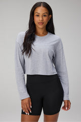 100% cotton boxy long sleeve tee