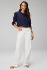 100% cotton boxy long sleeve tee