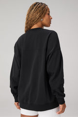 year round terry oversized crew neck sweatshirt