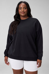 year round terry oversized crew neck sweatshirt