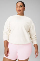 cozy fleece crew neck sweatshirt