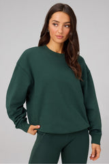 cozy fleece crew neck sweatshirt