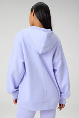 cozy fleece oversized zip up hoodie