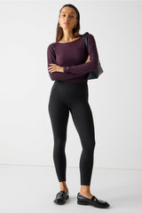 whisper crossover long-sleeve top