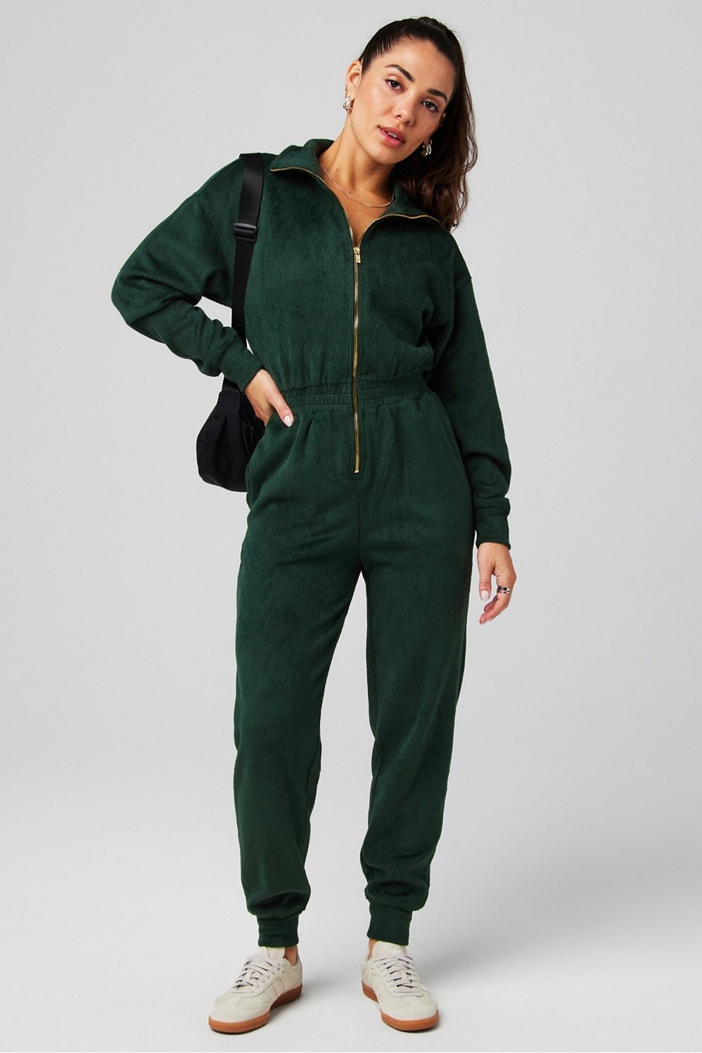 cozy cord zip onesie