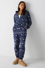 cozy fleece hooded onesie