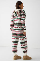 cozy fleece hooded onesie