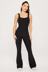 heatherflex kick flare jumpsuit