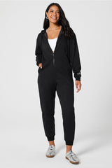 cozy fleece hooded onesie