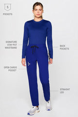 high-rise ion scrub pant