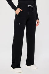 high-rise wide leg scrub pant