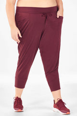 sleek knit drawstring pant