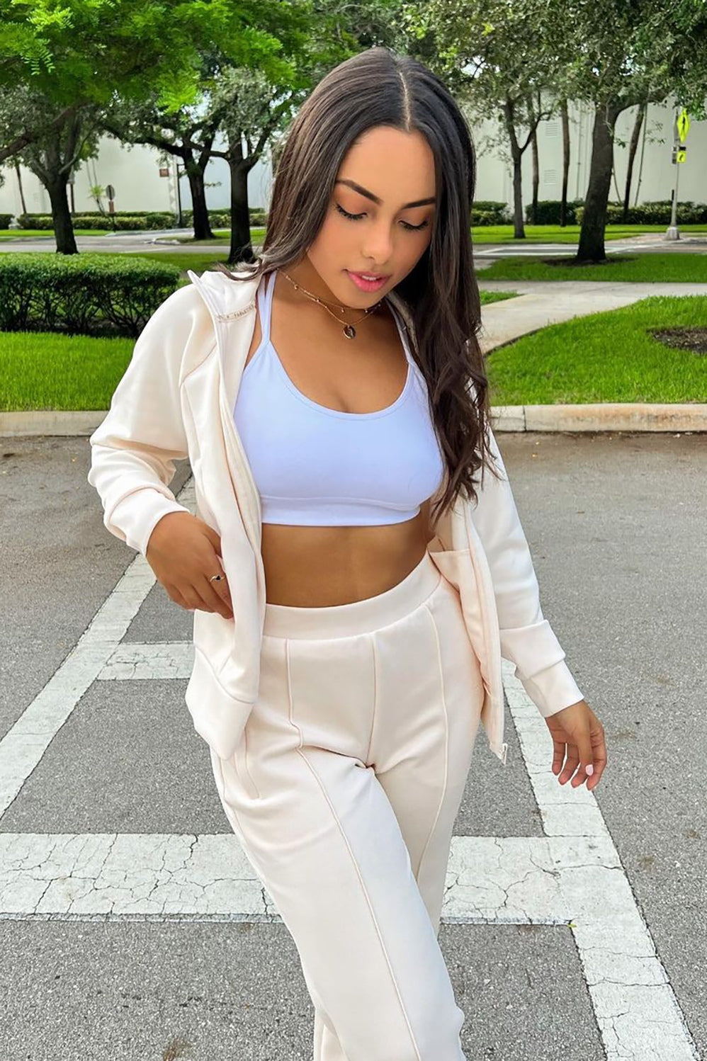 plush interlock wide leg pant