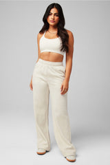 cozy fleece wide leg sweatpant